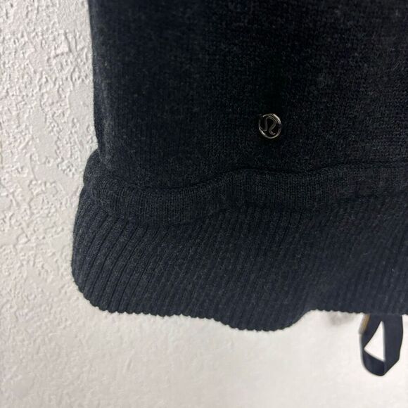 Lululemon Women's Charcoal Grey Hooded Pullover Sweater with Pocket - Picture 8 of 8